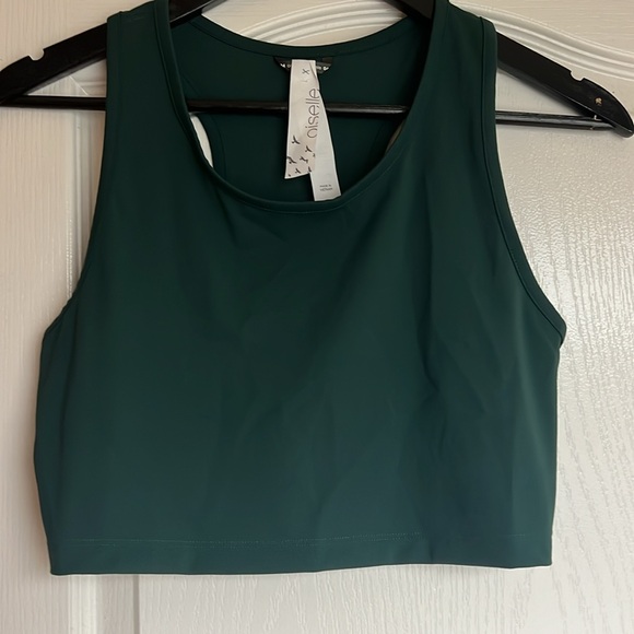 Oiselle green crop tank size 4 excellent condition - Picture 4 of 6